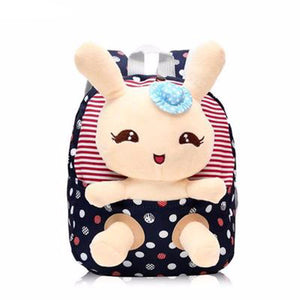 25cm Rabbit Kids School Backpack with Removable Doll - Free Shipping to N.A.