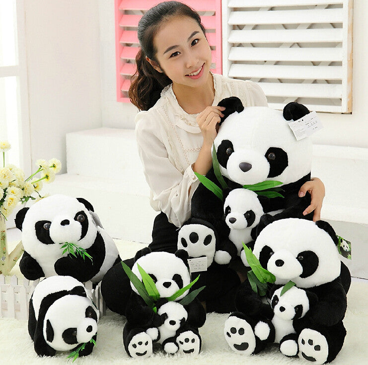 25CM Sitting Mother and Baby Panda - Free Shipping to N.A.