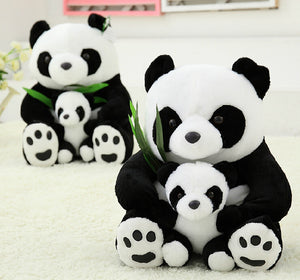 25CM Sitting Mother and Baby Panda - Free Shipping to N.A.