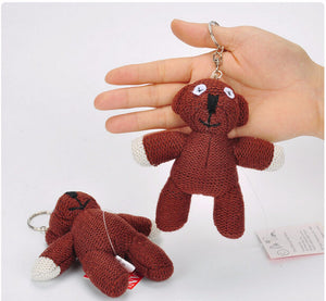 10cm Mr Bean Teddy Bear pendant keychain - Free Shipping to N.A.