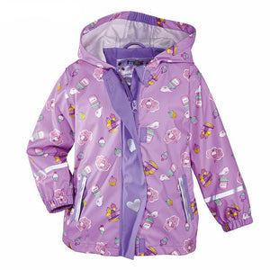 Kids Mountain Jackets Cartoon Print Waterproof Hooded Coat for Girls & Boys - Free Shipping to N.A.