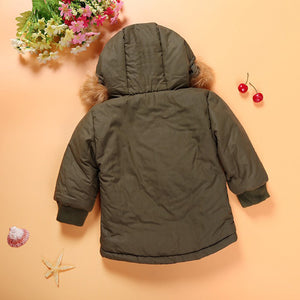 Cotton Padded  Warm Hooded Coat for Winter in Army Green - Free Shipping to N.A.