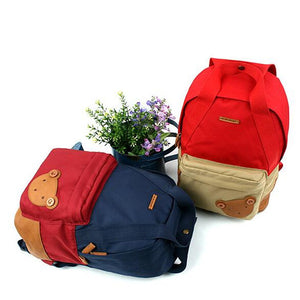 39cm Sturdy Canvas Kids Backpack - Free Shipping to N.A.