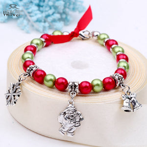 18cm Christmas String Beaded Charm Bracelet - Free Shipping to N.A.