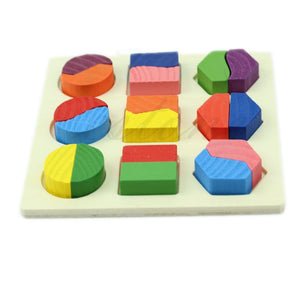 Kids Baby Wooden Learning Montessori Early Educational Toy Geometry Puzzle - Free Shipping to N.A.