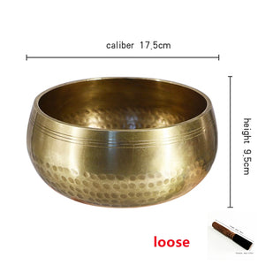 Nepal handmade Tibet Buddha sound bowl Yoga Meditation Chanting Bowl Brass Chime Handicraft music therapy Tibetan Singing Bowl