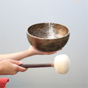 Gandhanra Classical Handmade Full Moon Tibetan Singing Bowl Set From Nepal,For Meditation,Chakra,Mindfulness,Sound Healing,Gift