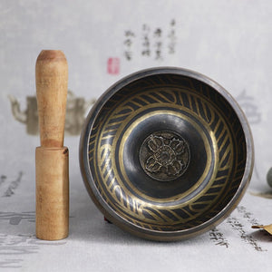 Meditation Calming Mindfulness Portable Home Gift Chanting Easy Play Tibetan Singing Bowl Set Yoga Relaxation With Cushion Stick