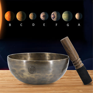 Gandhanra Classical Handmade Full Moon Tibetan Singing Bowl Set From Nepal,For Meditation,Chakra,Mindfulness,Sound Healing,Gift