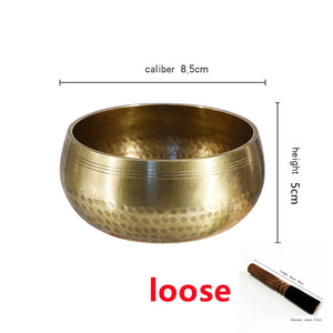 Nepal handmade Tibet Buddha sound bowl Yoga Meditation Chanting Bowl Brass Chime Handicraft music therapy Tibetan Singing Bowl