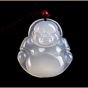 High Quality  Natural White Stone Buddha  Necklace & Pendant - Free Shipping Throughout North America - Please allow 15-30 days