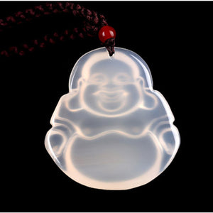 High Quality  Natural White Stone Buddha  Necklace & Pendant - Free Shipping Throughout North America - Please allow 15-30 days