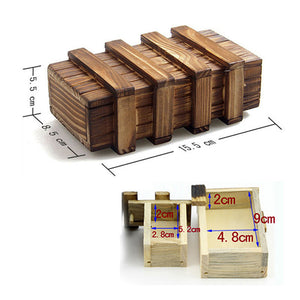 Magic Compartment Wooden Puzzle Box With Secret Drawer Educational Toys Children Gift Brain Teaser - Free Shipping to N.A.