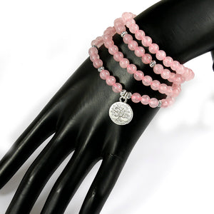 Pink Buddha Meditation 6mm 108 Beads