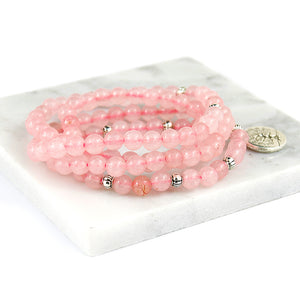 Pink Buddha Meditation 6mm 108 Beads