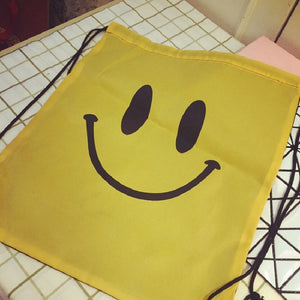 41cm Happy Face Waterproof Backpack Beach and Pool Drawstring Bag - Free Shipping N.A.