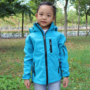 Kids Softshell Windbreaker Jacket Waterproof Free Shipping to N.A.