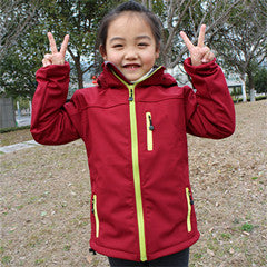 Kids Softshell Windbreaker Jacket Waterproof Free Shipping to N.A.