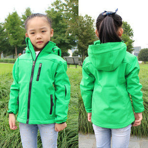 Kids Softshell Windbreaker Jacket Waterproof Free Shipping to N.A.