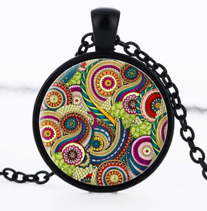 Mandala necklace - Free Shipping Throughout North America - please allow 15-30 days