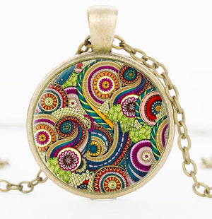 Mandala necklace - Free Shipping Throughout North America - please allow 15-30 days