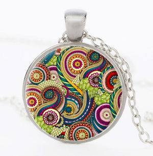 Mandala necklace - Free Shipping Throughout North America - please allow 15-30 days