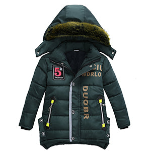 Hooded Warm Winter Boys Coat - Free shipping to North America