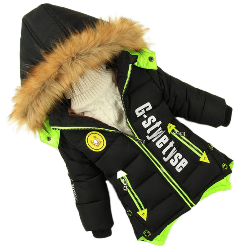 Warm Hooded Winter Jacket, boys and girls