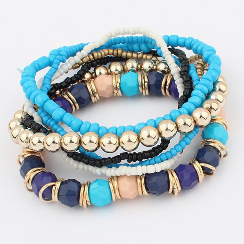 5pcs/ Set Beaded Bracelet Bohemian Girl - Free Shipping to N.A. - Puddle  Season