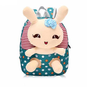 25cm Rabbit Kids School Backpack with Removable Doll - Free Shipping to N.A.
