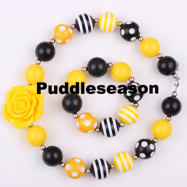 Chunky Beads Necklace & Bracelet - Free Shipping to N.A.