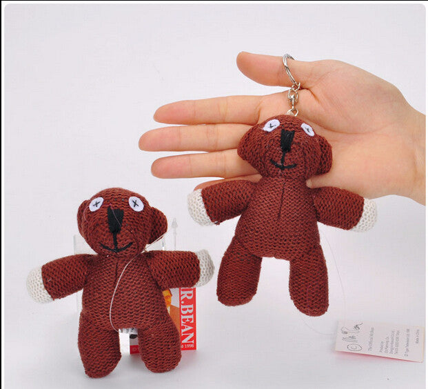 10cm Mr Bean Teddy Bear pendant keychain - Free Shipping to N.A.