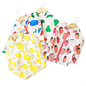 Lightweight Summer Hooded Printed Fruits Outerwear Jacket for Kids - Free Shipping to N.A.
