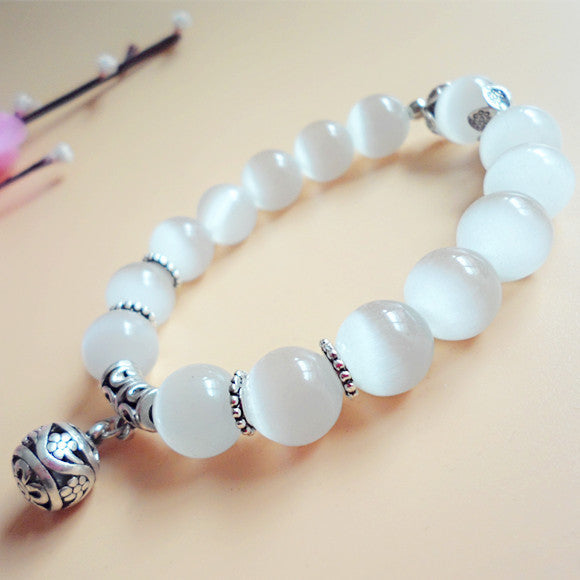 Fashion Jewelry White Opal Crystal Bracelet  - Free Shipping to N.A.