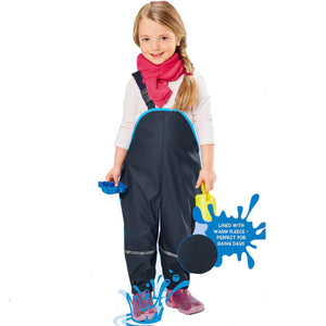 Girls & Boy Waterproof Overalls Cotton Padded Trousers Outdoor, Windproof - free shipping across North America, please allow 12-28 days