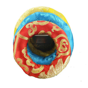 Singing Bowl Cushion Comfortable Decoration Buddhism Round Tibetan Bowl Cushion Soft Portable Holder Cotton Blend Ring Handmade