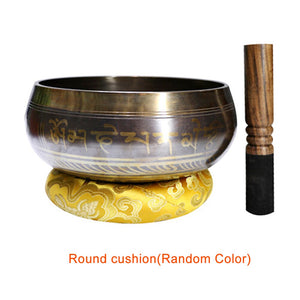 Meditation Calming Mindfulness Portable Home Gift Chanting Easy Play Tibetan Singing Bowl Set Yoga Relaxation With Cushion Stick