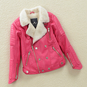 High Quality Girls Leather Autumn Winter Jackets - Free Shipping to N.A.