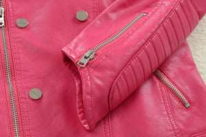 High Quality Girls Leather Autumn Winter Jackets - Free Shipping to N.A.