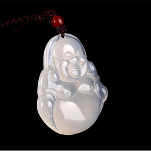 High Quality  Natural White Stone Buddha  Necklace & Pendant - Free Shipping Throughout North America - Please allow 15-30 days