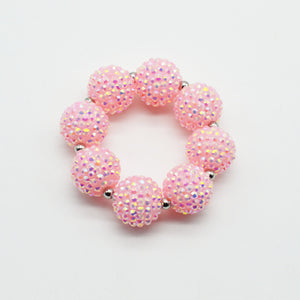 19cm Kids Pink Drill Bead Bracelet - Free Shipping to N.A.