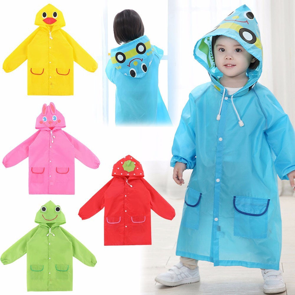 Kids Rain Coat Hooded Waterproof - Free Shipping to N.A.