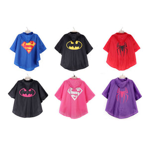 Kids Poncho Style Raincoat Waterproof - Free Shipping to N.A.