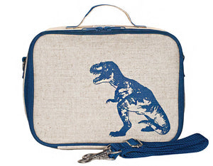 Blue Dinosaur Lunch Box - Raw Linen