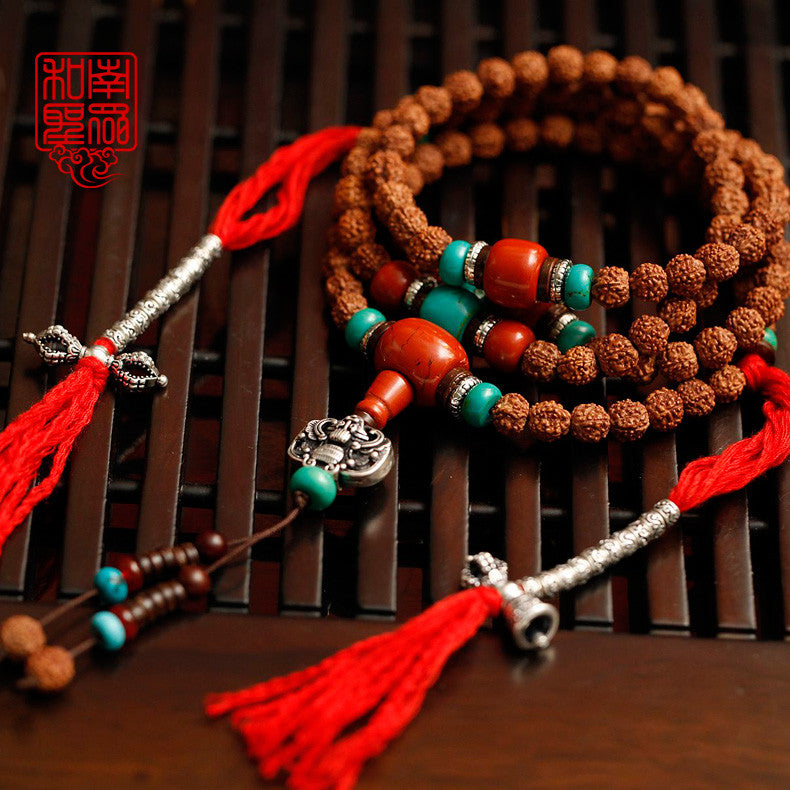 40cm x 108 rosary beads Tibetan benmingnian bracelet - Free Shipping to N.A.