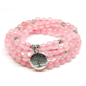 Pink Buddha Meditation 6mm 108 Beads