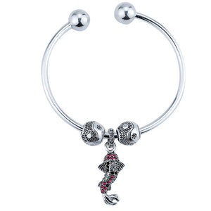 Retro Silver YIN & YANG Charms Fit Original Pandora Bracelets - Free Shipping to N.A.