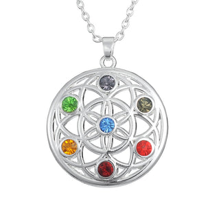 Skyrim Flower of Life / Buddha Infinity Feather Pendant & Necklace - Free Shipping Throughout North America - Please allow 15-30 days