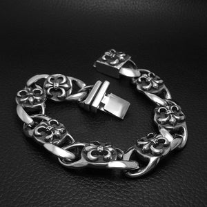 22cm classic titanium steel bracelet bracelet retro - Free Shipping to N.A.