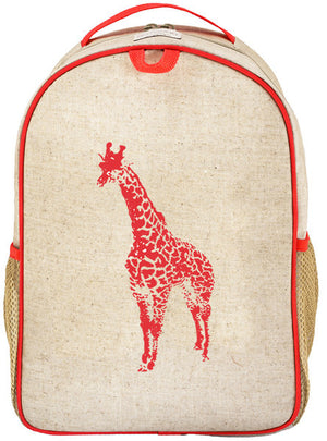 Neon Orange Giraffe Toddler Backpack